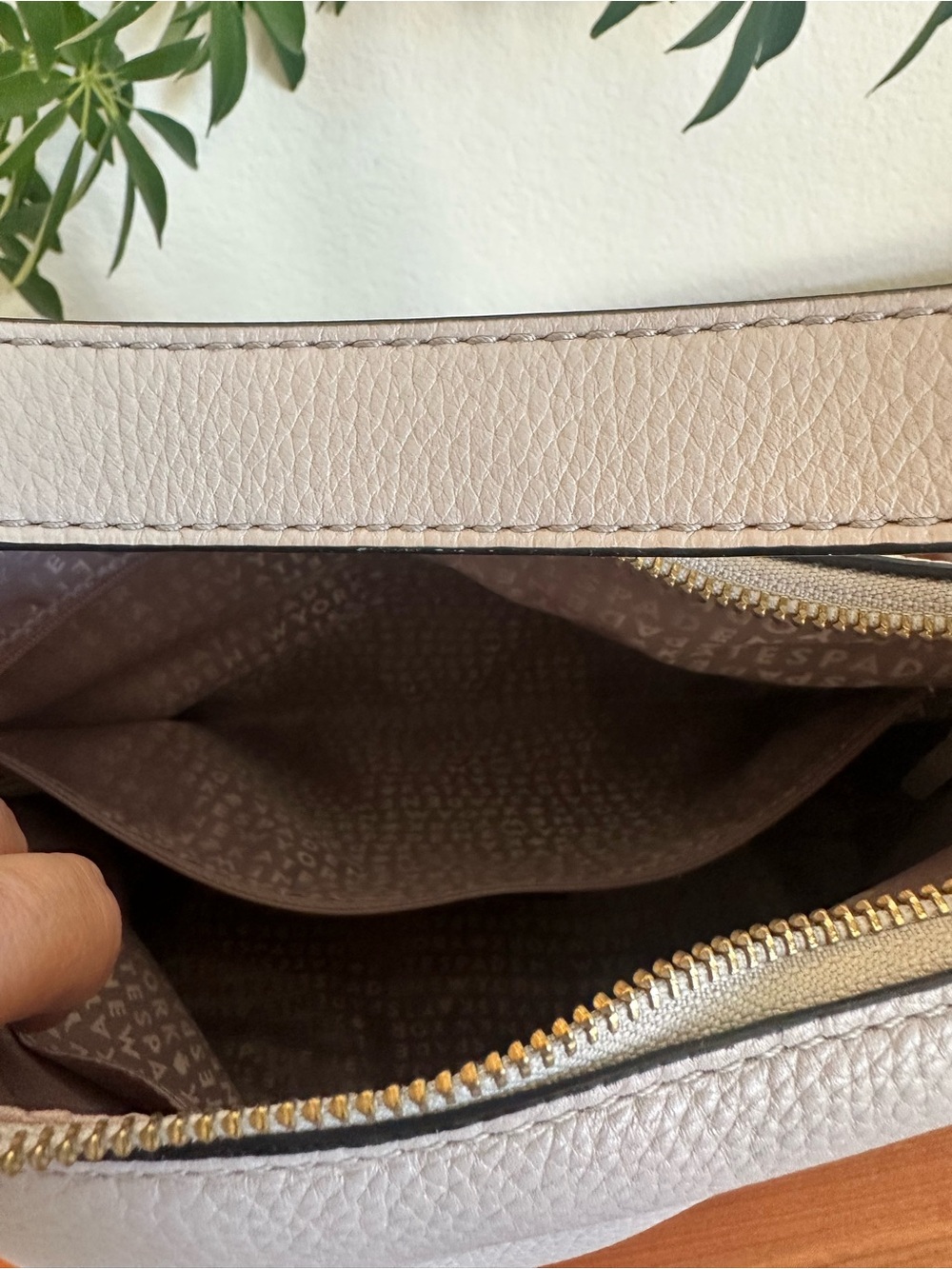 Kate Spade Charles Street Small Haven Pebbled Leather Shoulder Bag – Soft Taupe - Picture 7 of 8